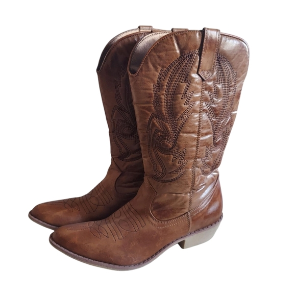 Coconuts Guacho Vegan Leather Western Boot - Picture 1 of 8